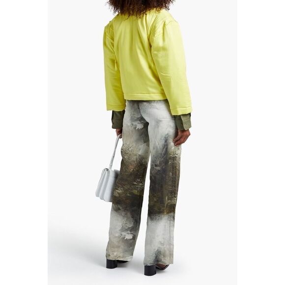 Rejina Pyo 100% silk Daphne padded Jacket citrus yellow size M - Picture 4 of 10